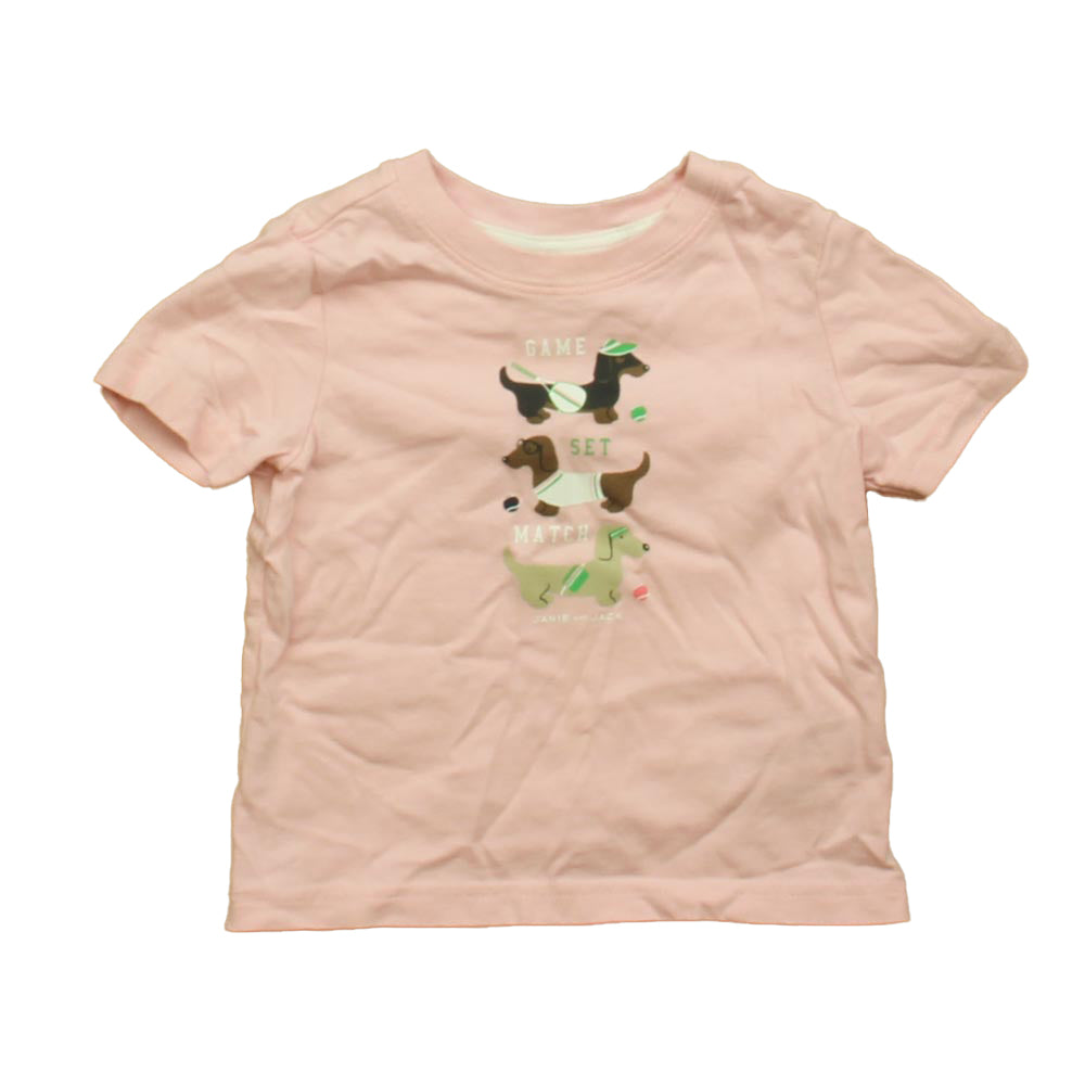 Janie and Jack Boys Pink T-Shirt Size: 12-18 Months Pink