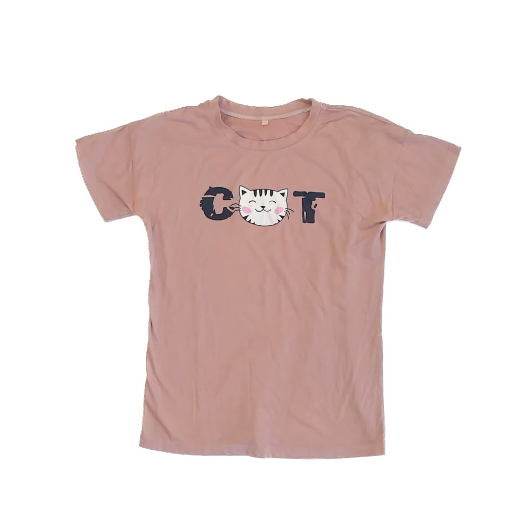 Unknown Girls Pink T-Shirt Size: *12-14 Years Pink