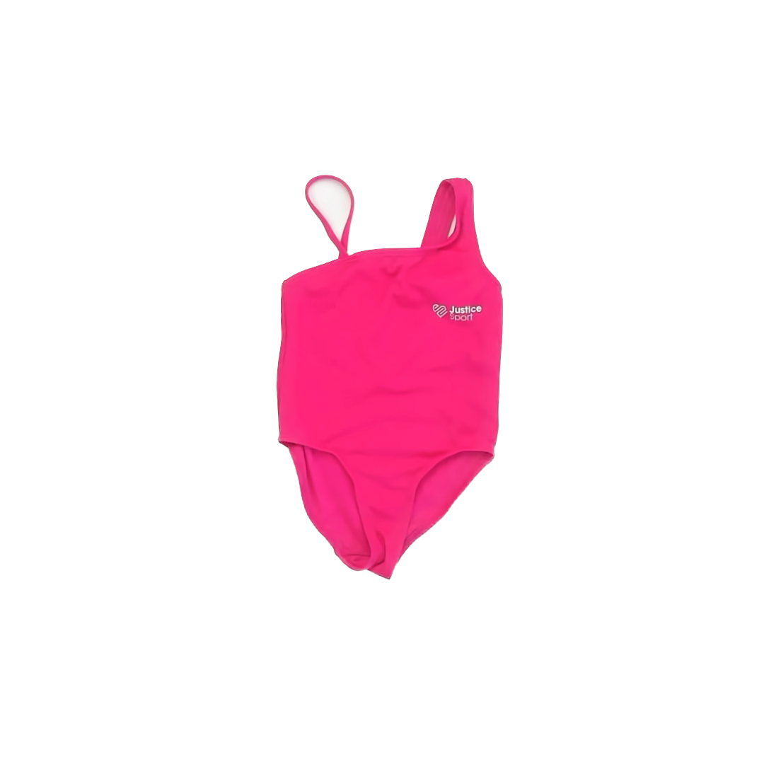 Justice Girls Pink 1-piece Swimsuit Size: 5-6 Years Pink
