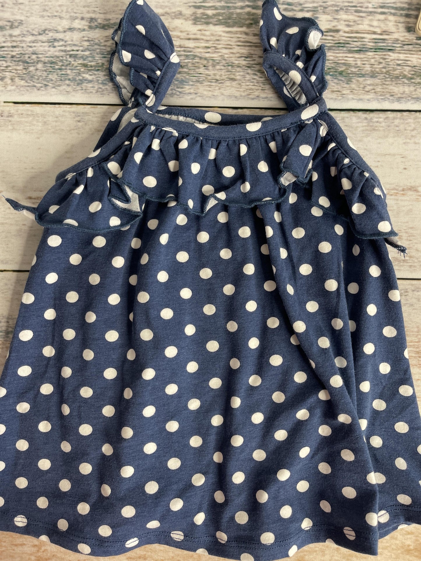 Tucker + Tate Girls polka dot | Navy Blue Tank Top Size: 12 months polka dot | Navy Blue