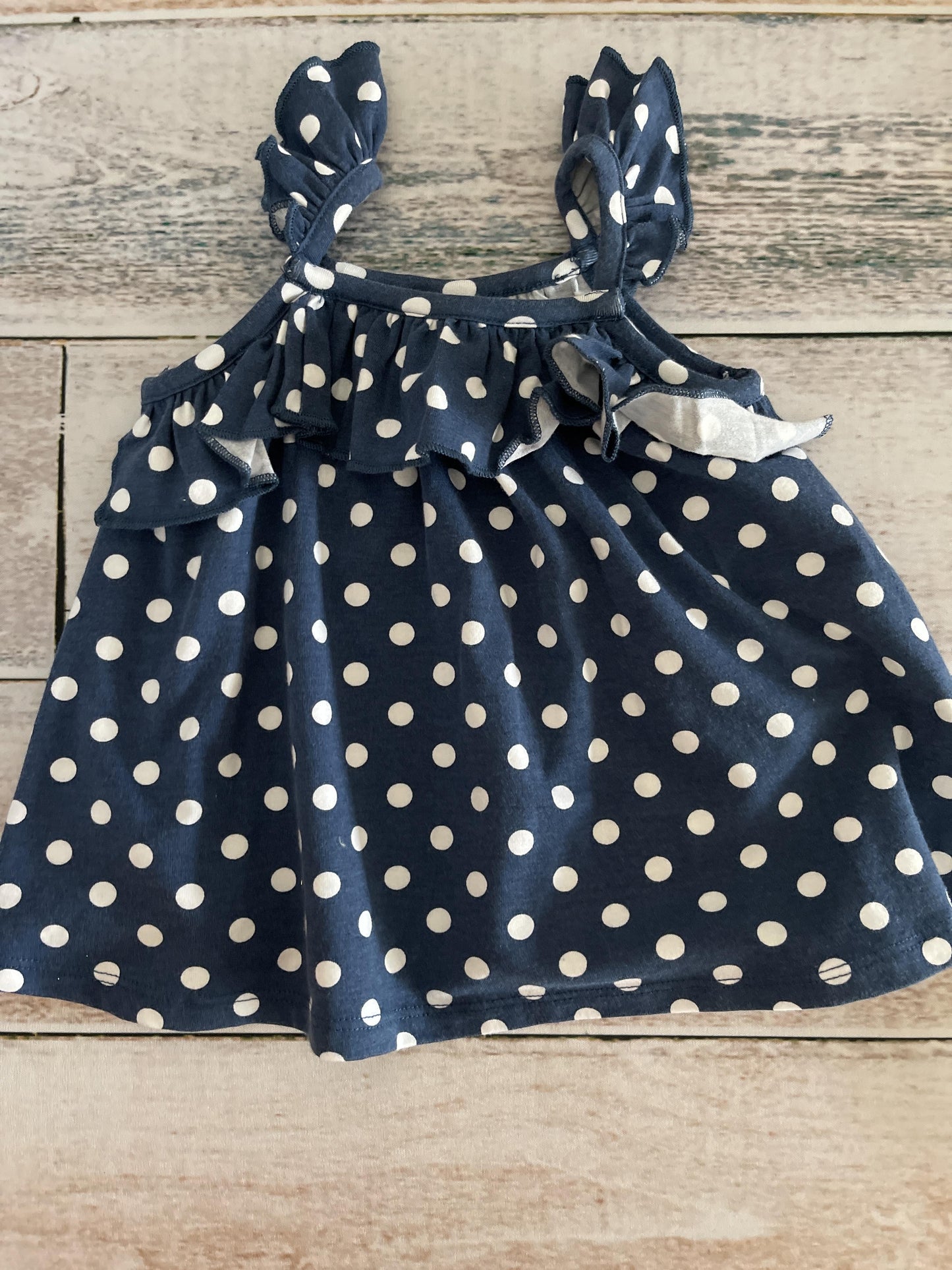 Tucker + Tate Girls polka dot | Navy Blue Tank Top Size: 6 months polka dot | Navy Blue
