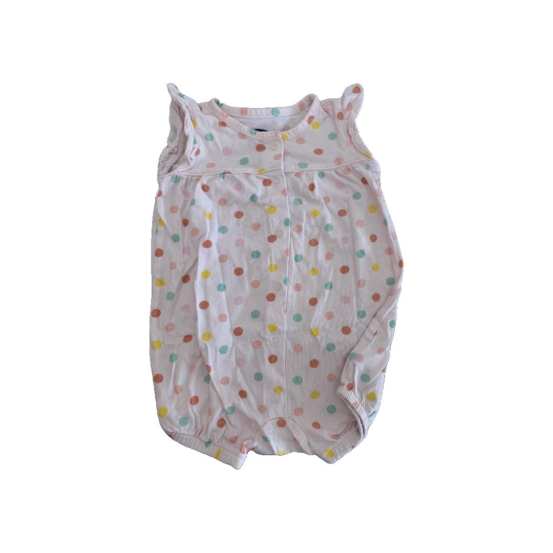 Old Navy Girls polka dot | pink Romper Size: 6-12 months polka dot | pink