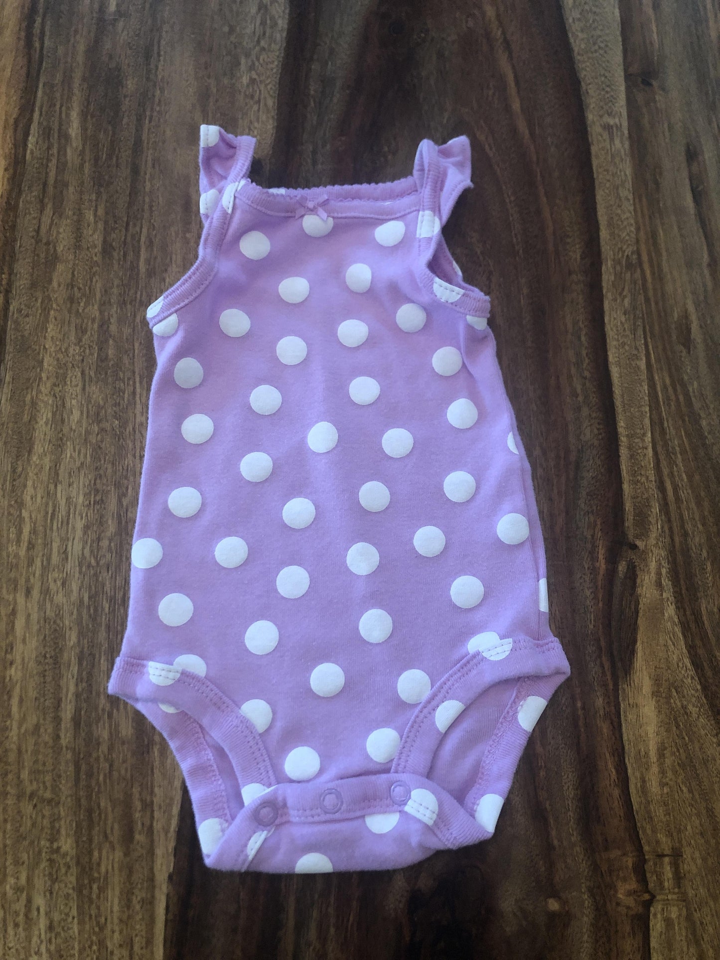 Carters Girls polka dot | purple Shirt Size: 0-3 months polka dot | purple