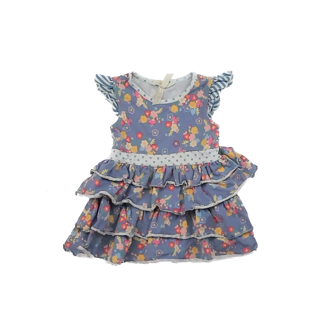 Matilda Jane Girls Purple | Blue Floral Dress Size: 4T Purple | Blue Floral