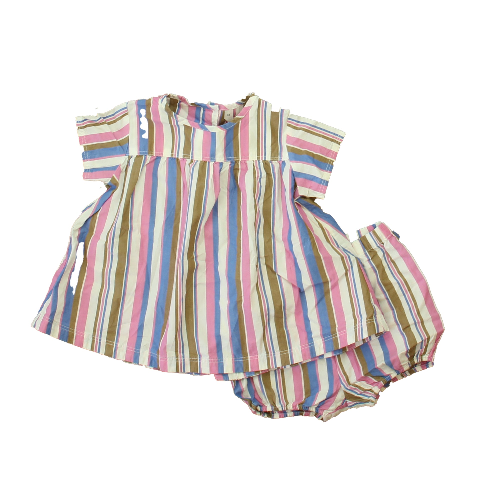 Arket. Girls Purple | Blue Stripe Dress Size: 4-6 Months Purple | Blue Stripe