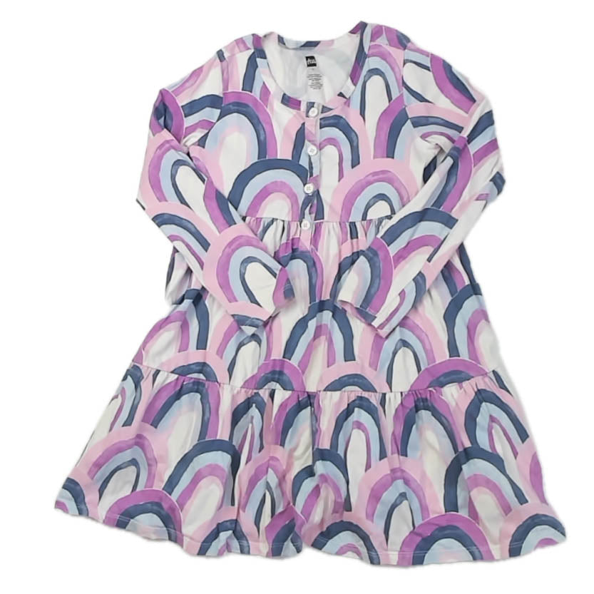 Tea Collection Girls Purple | Blue Dress Size: 6 Years Purple | Blue