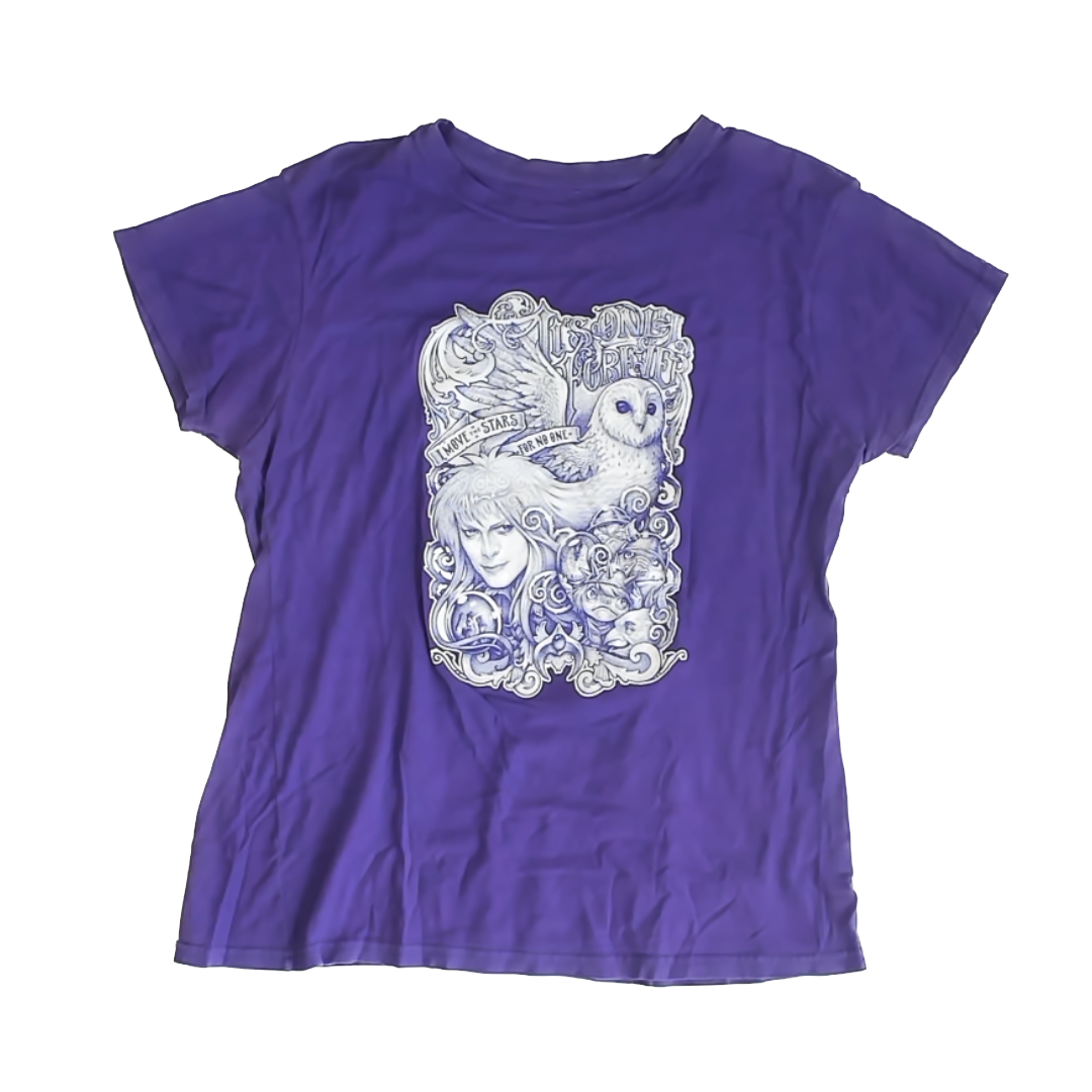 Tee Fury Girls Purple | Bowie T-Shirt Size: Youth XXXL Purple | Bowie