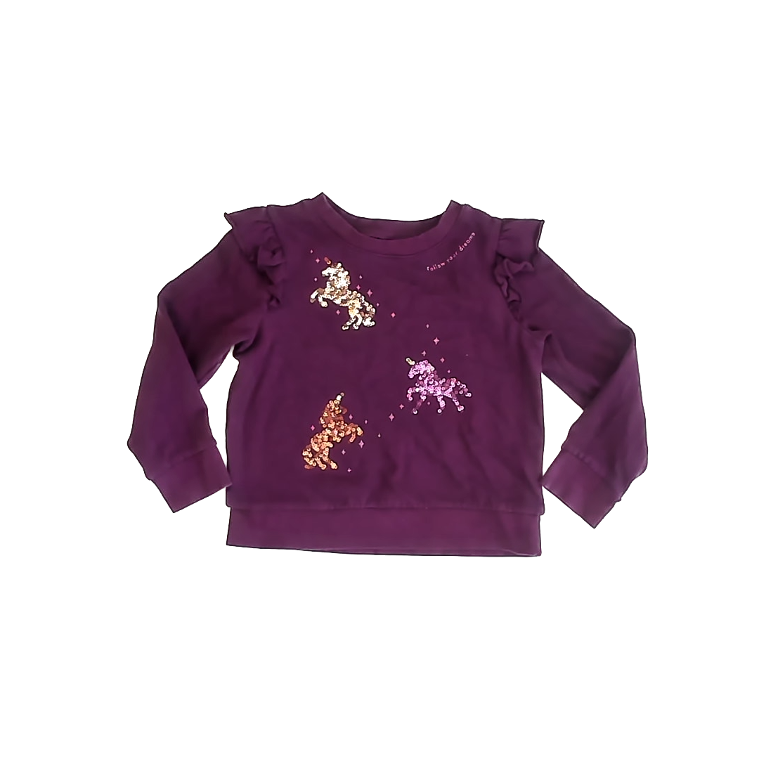 Jumping Beans Girls Purple Butterflies Sweatshirt Size: 5T Purple Butterflies