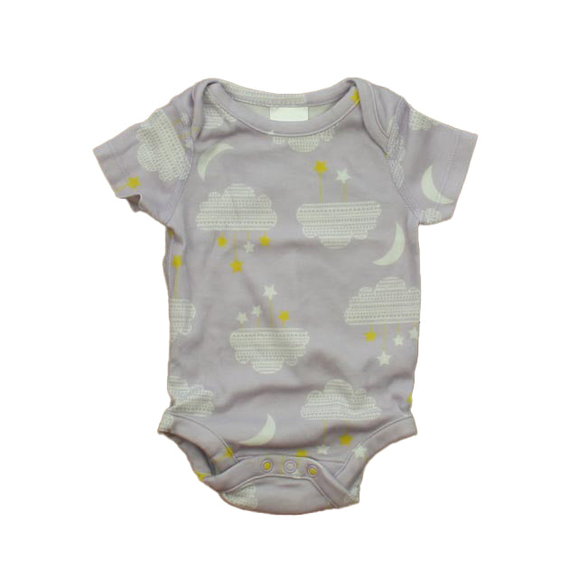 Hanna Andersson Girls Purple Clouds Onesie Size: 0-3 Months Purple Clouds