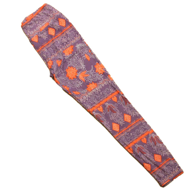 Lularoe Girls Purple | Coral Floral Leggings Size: One Size