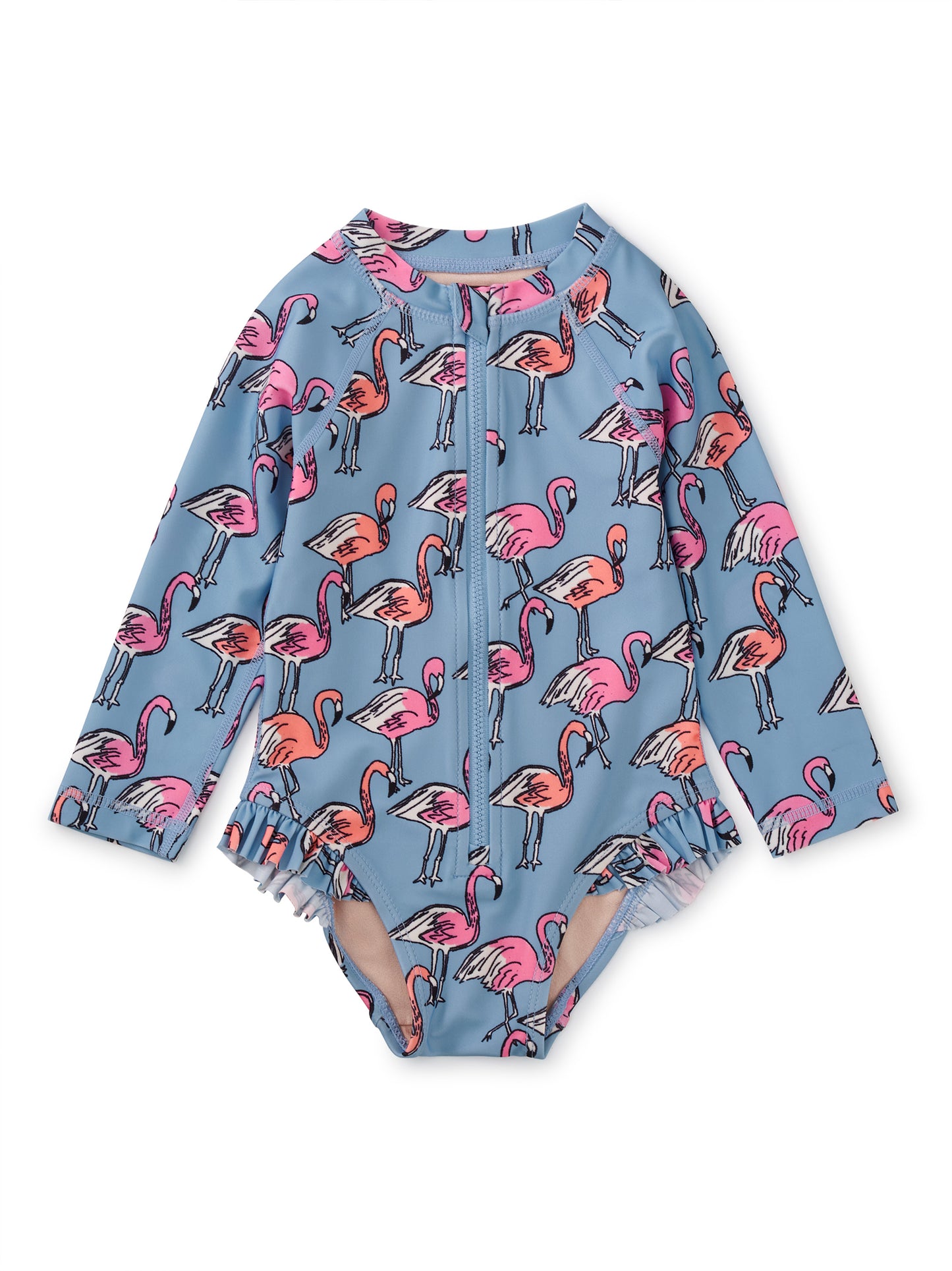 Tea Collection Girls Purple Flamingo Rashguard Size: 3-6 Months Purple Flamingo