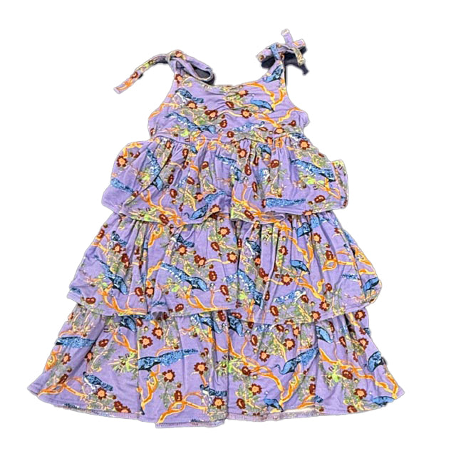 Kate Quinn Organics Girls Purple Floral Dress Size: 12-18 Months Purple Floral