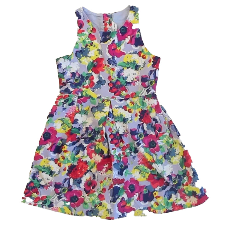 Janie and Jack Girls Purple Floral Dress Size: 5T Purple Floral