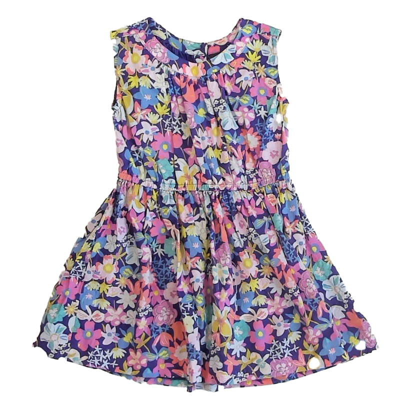Tea Collection Girls Purple Floral Dress Size: 4T Purple Floral