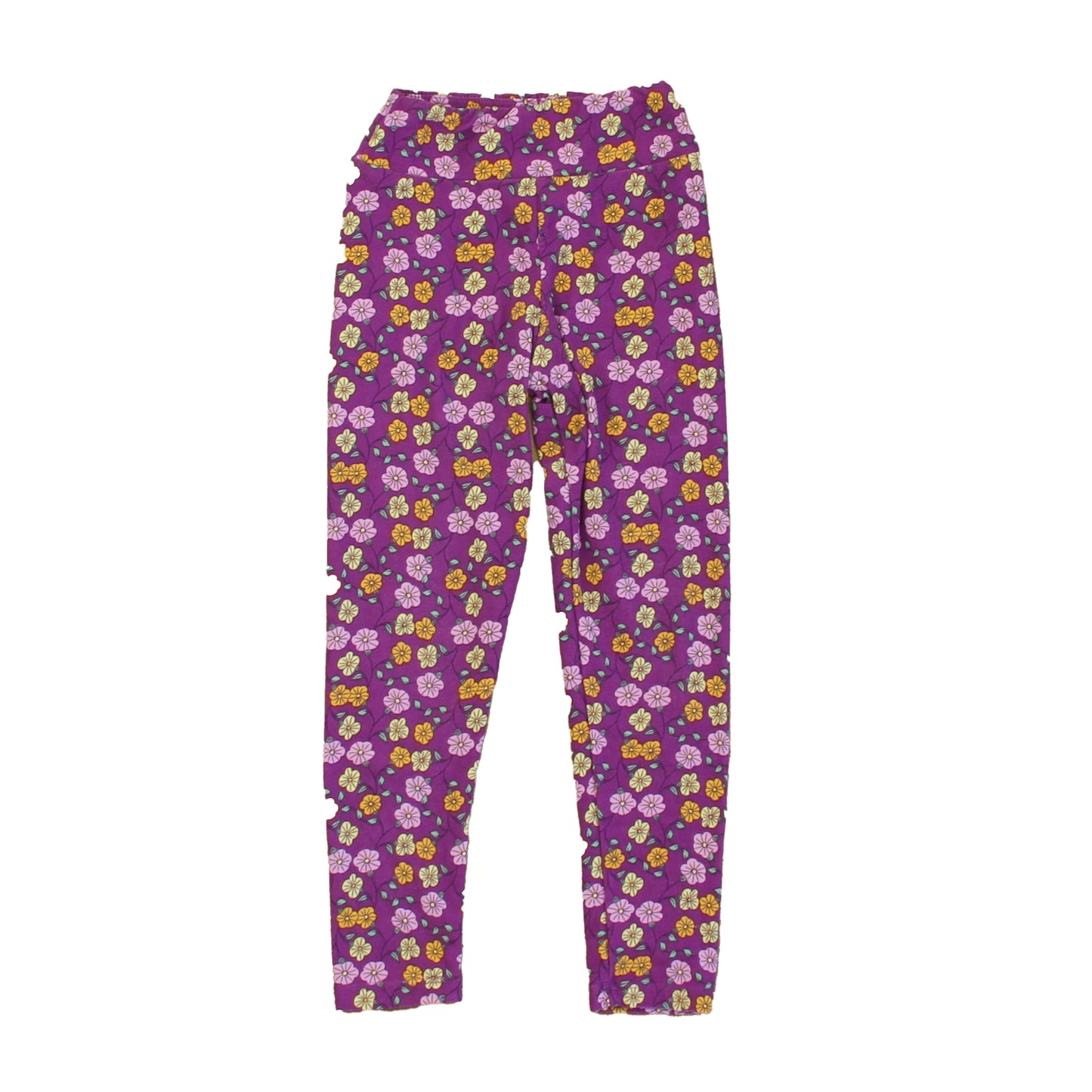 Lularoe Girls Purple Floral Leggings Size: 2-5T Purple Floral