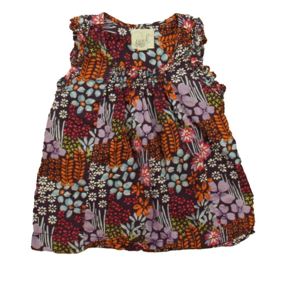 Peek Girls Purple Floral Blouse Size: 4-5T Purple Floral