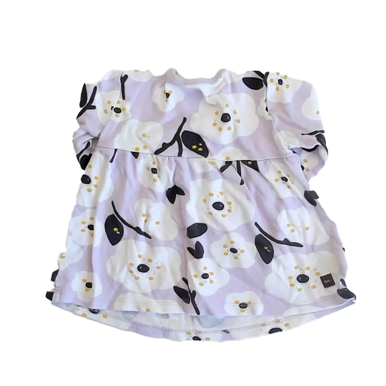 Tea Collection Girls Purple Floral Long Sleeve Shirt Size: 6-9 Months Purple Floral