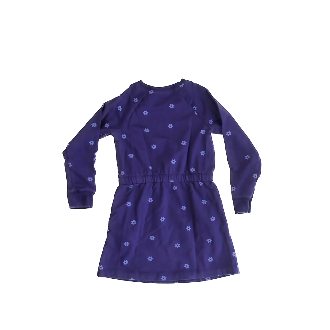 Primary Girls Purple Floral Dress Size: 6-7 Years Purple Floral