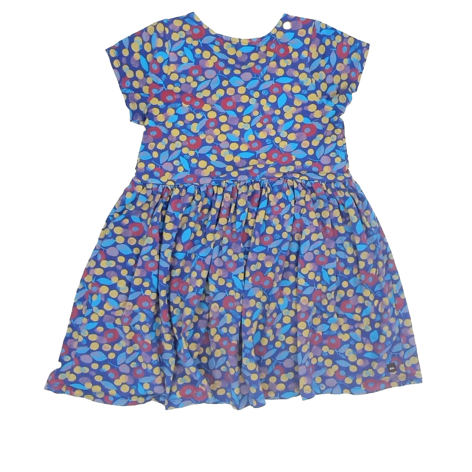 Tea Collection Girls Purple Floral Dress Size: 10 Years Purple Floral