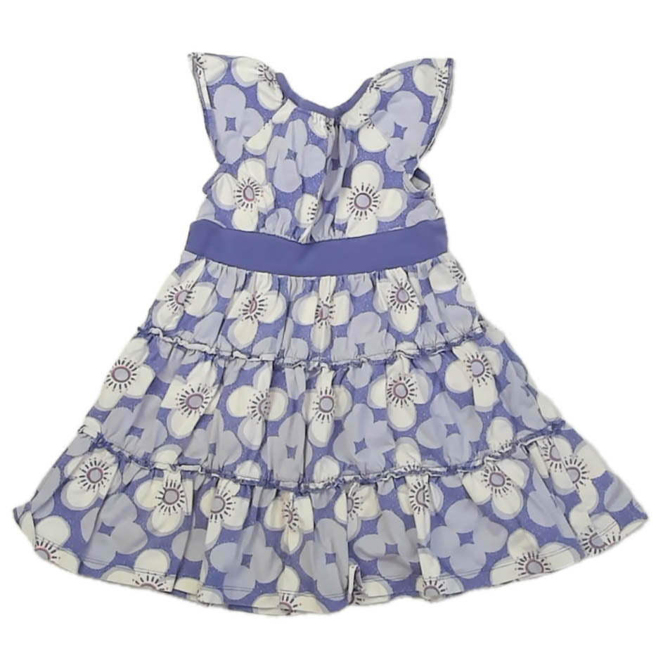 Tea Collection Girls Purple Floral Dress Size: 4T Purple Floral