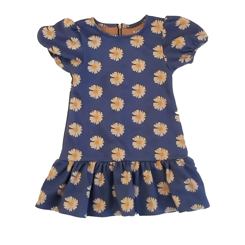 Kidpik Girls Purple Floral Dress Size: 4T Purple Floral