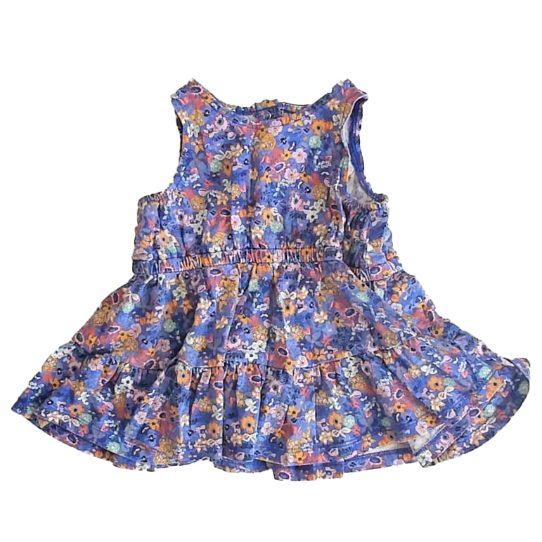 Tea Girls Purple Floral Dress Size: 9-12 Months Purple Floral