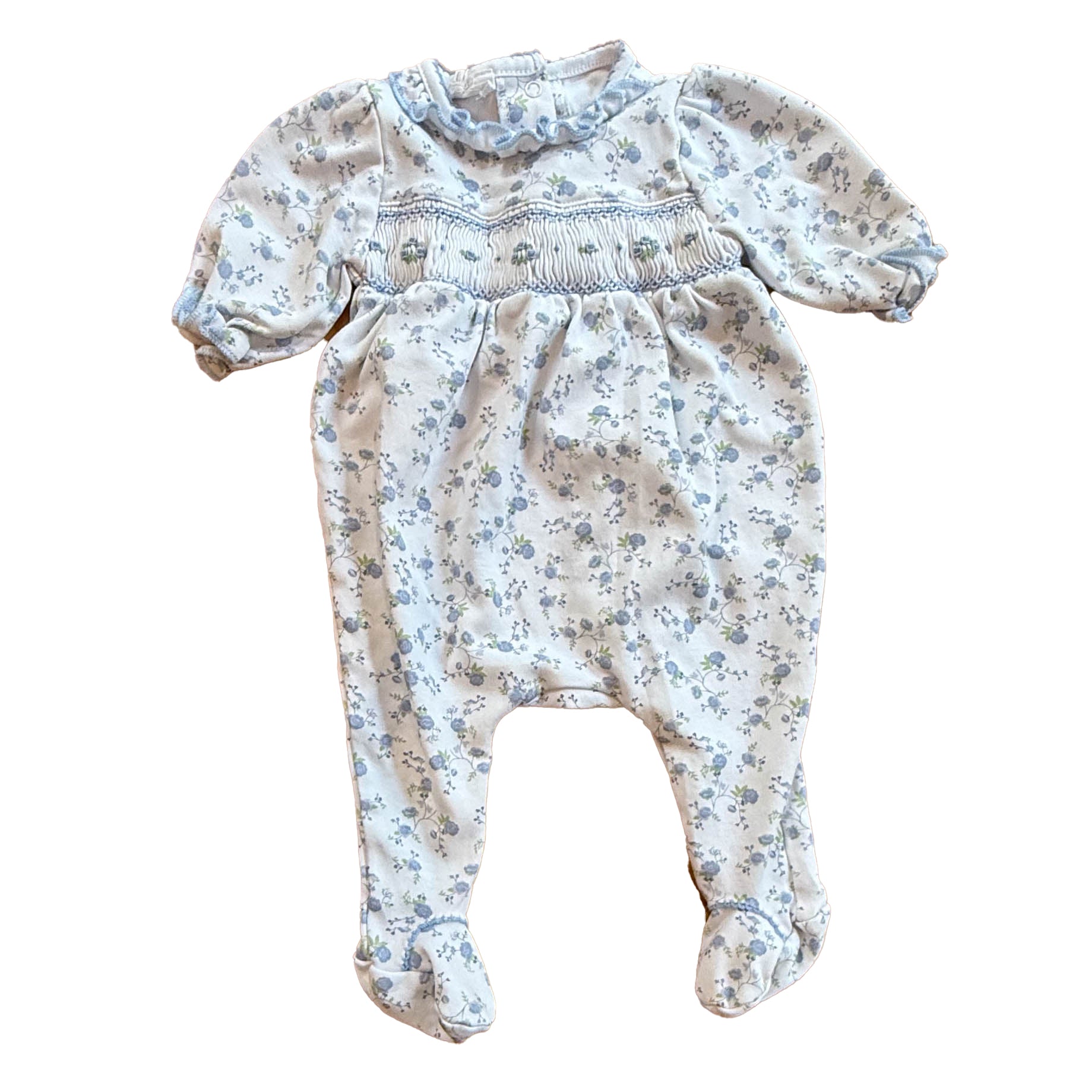 Magnolia Girls Purple Floral Long Sleeve Outfit Size: Newborn Purple Floral