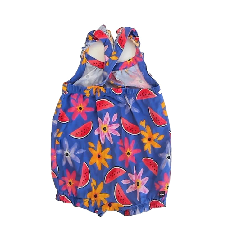 Tea Collection Girls Purple Fruit Romper Size: 18-24 Months Purple Fruit