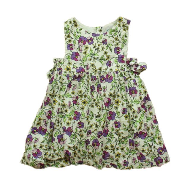 Gap Girls Purple | Green Floral Dress Size: 18-24 Months Purple | Green Floral