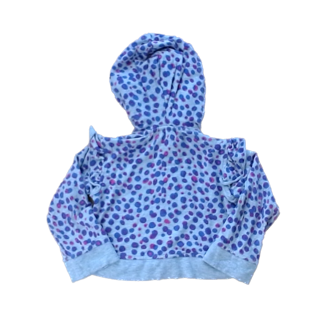 Rockets Of Awesome Girls Purple Leopard Print Zip-Up Sweater Size: 2T Purple Leopard Print Zip-Up