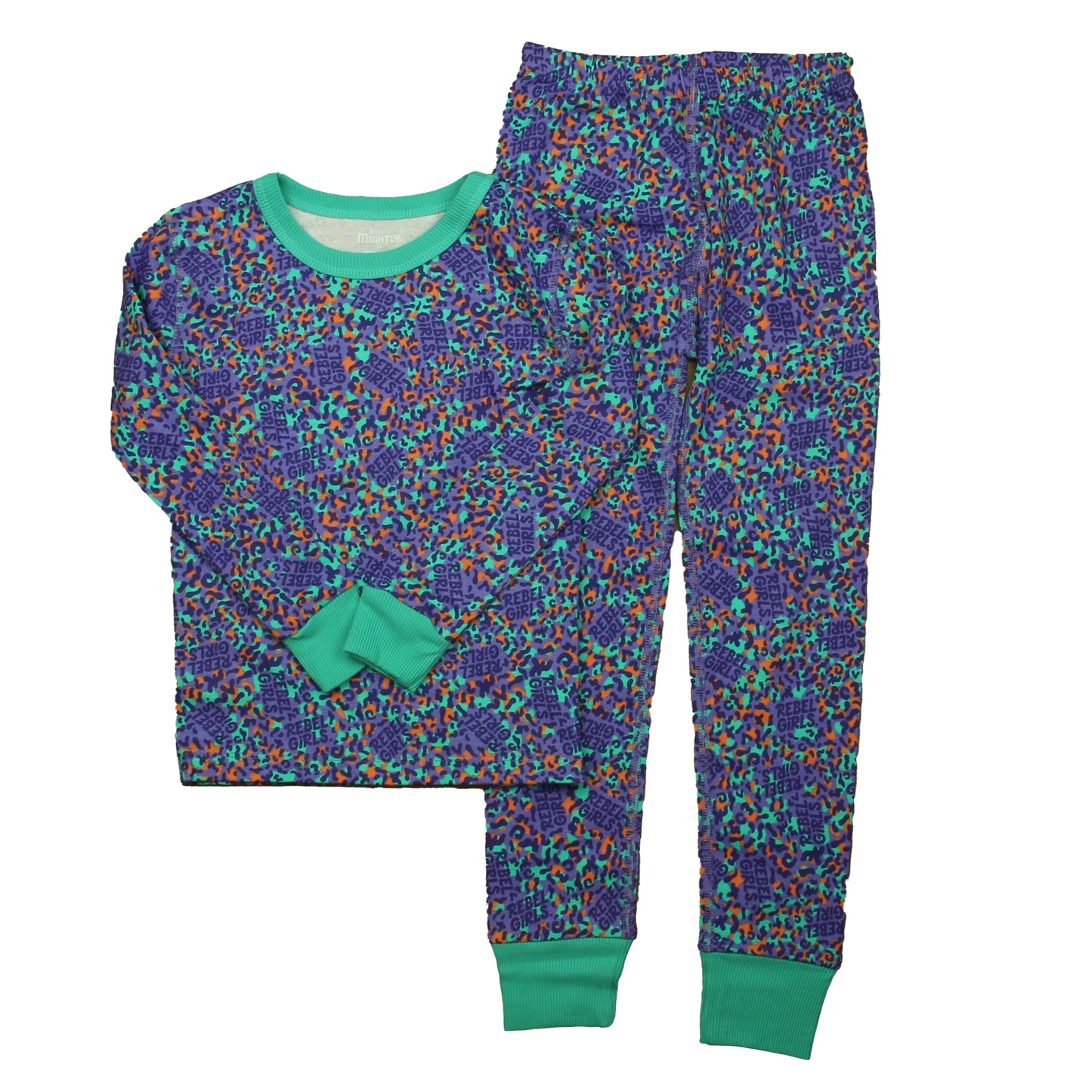 Mightly Girls Purple Leopard 2-piece Pajamas Size: 6-14 Years Purple Leopard