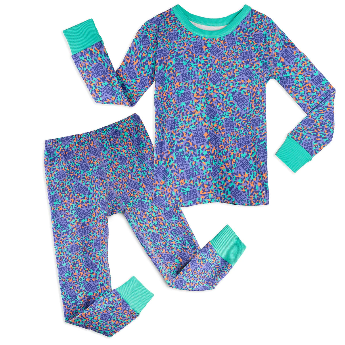 Mightly Girls Purple Leopard 2-piece Pajamas Size: 2-5T Purple Leopard