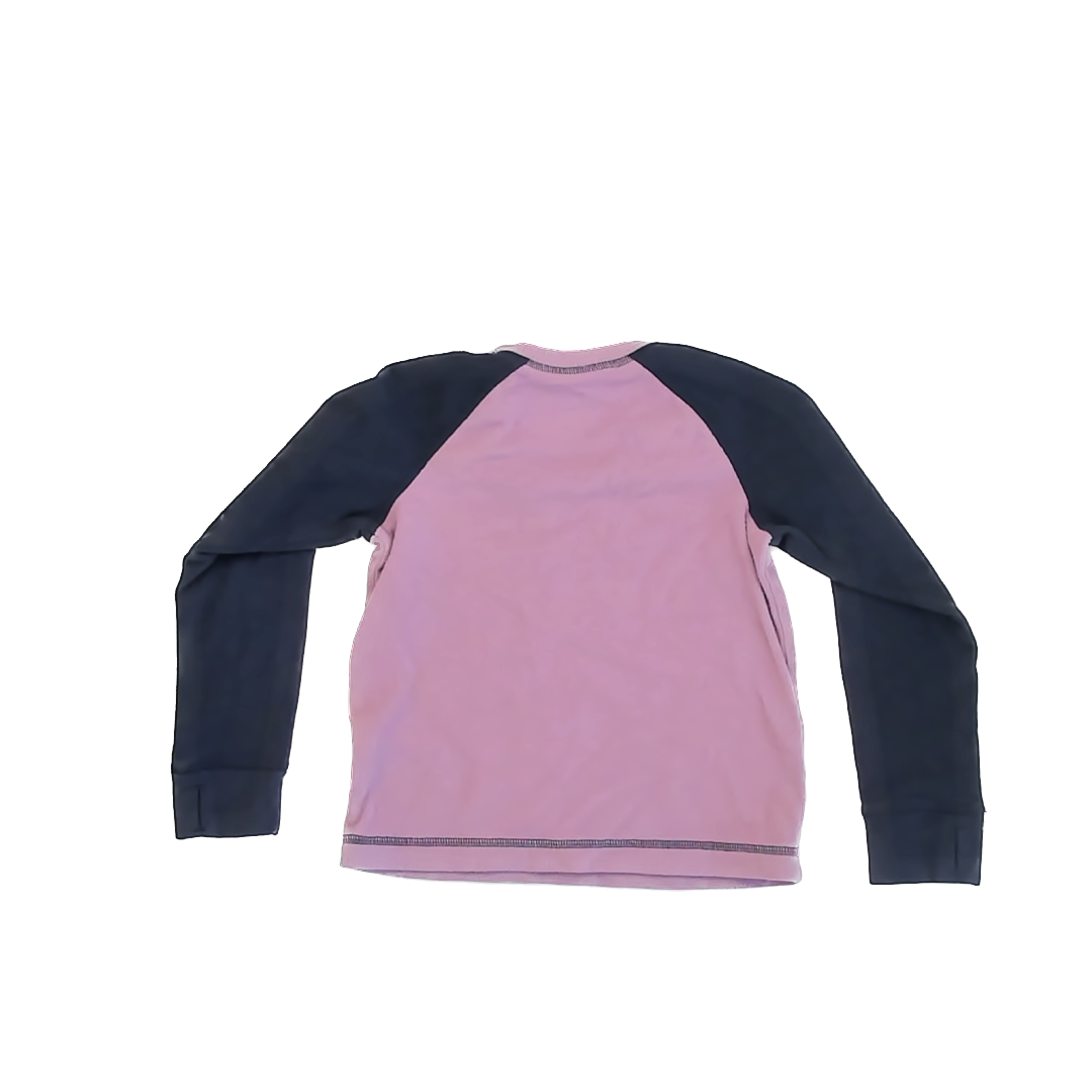 L.L. Bean Girls Purple | Navy Fleece Size: M (5-6) Purple | Navy