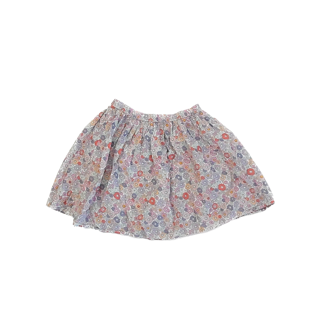 H&M Girls Purple | PInk | Blue Floral Skirt Size: 7 Years Purple | PInk | Blue Floral