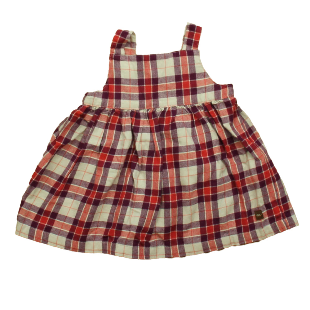 Tea Girls Purple | Pink Plaid Dress Size: 12-18 Months Purple | Pink Plaid