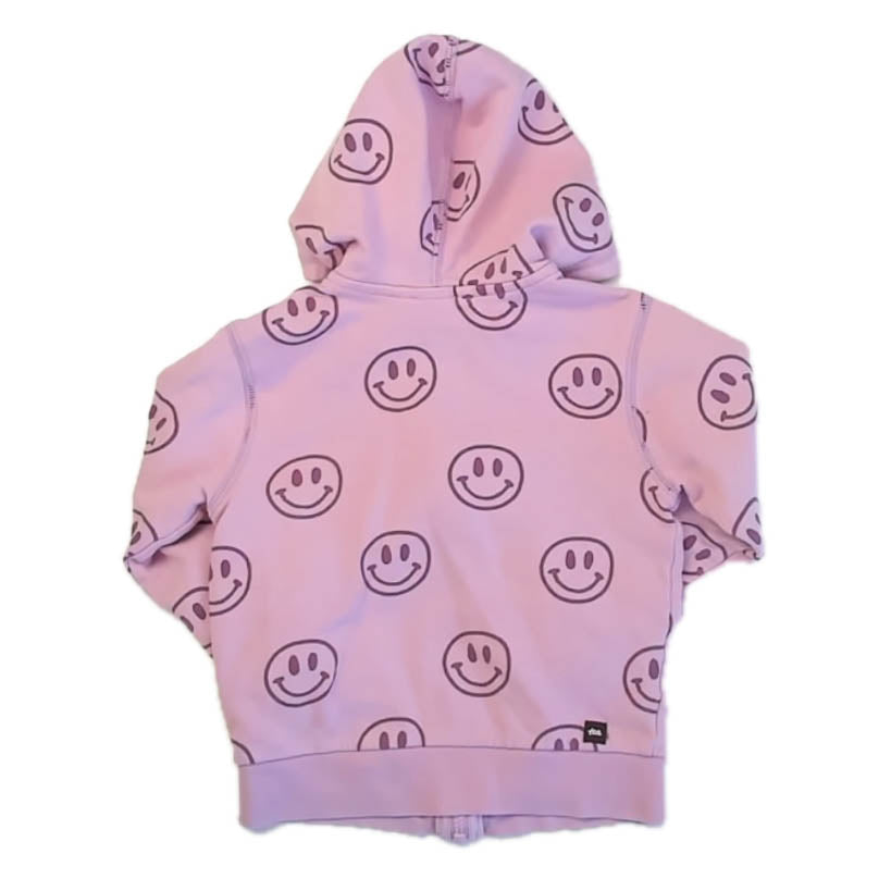 Tea Collection Girls Purple Smiley Face Hoodie Size: 4T Purple Smiley Face
