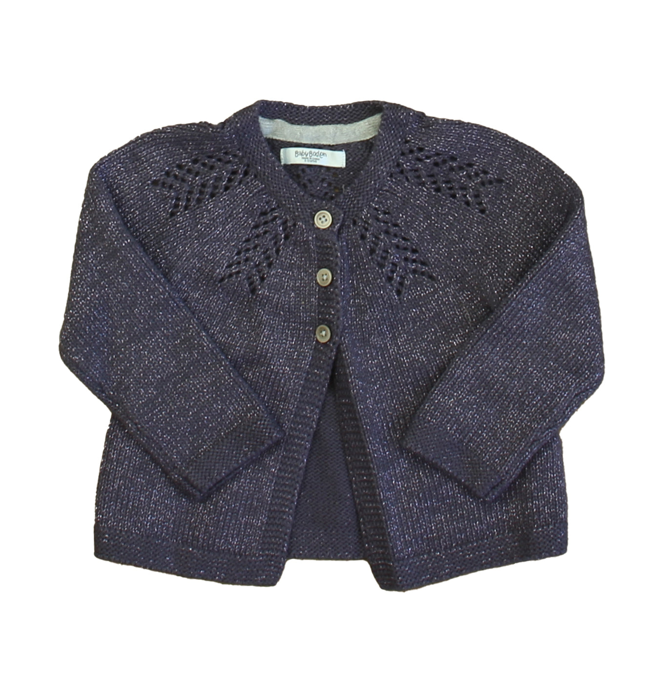Boden Girls Purple Sparkle Cardigan Size: 6-12 Months Purple Sparkle