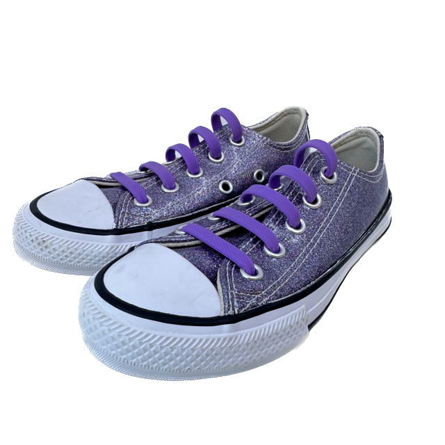 Converse Girls Purple Sparkle Sneakers Size: 11 Toddler Purple Sparkle