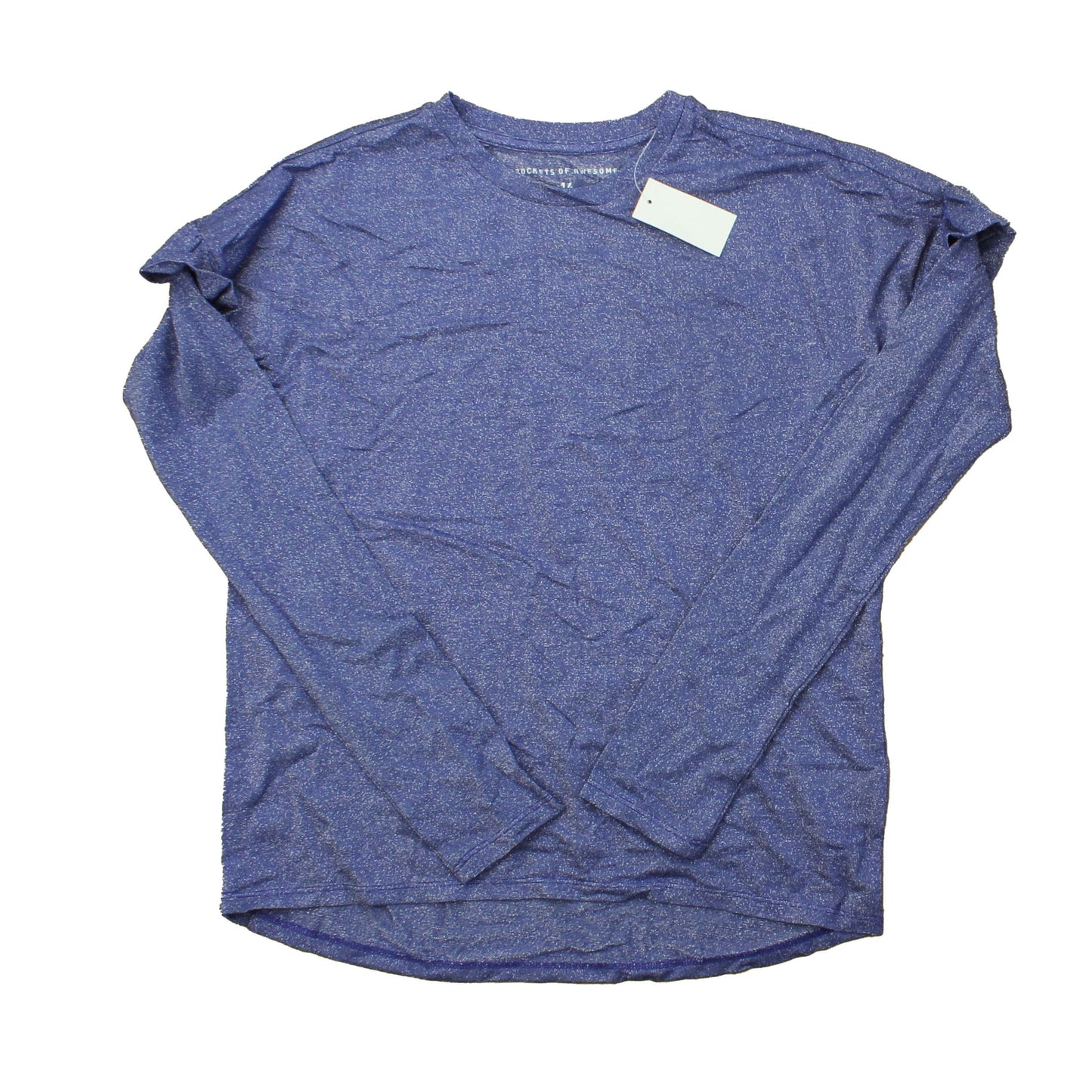 Rockets Of Awesome Girls Purple | Sparkly Long Sleeve Shirt Size: 14 Years Purple | Sparkly