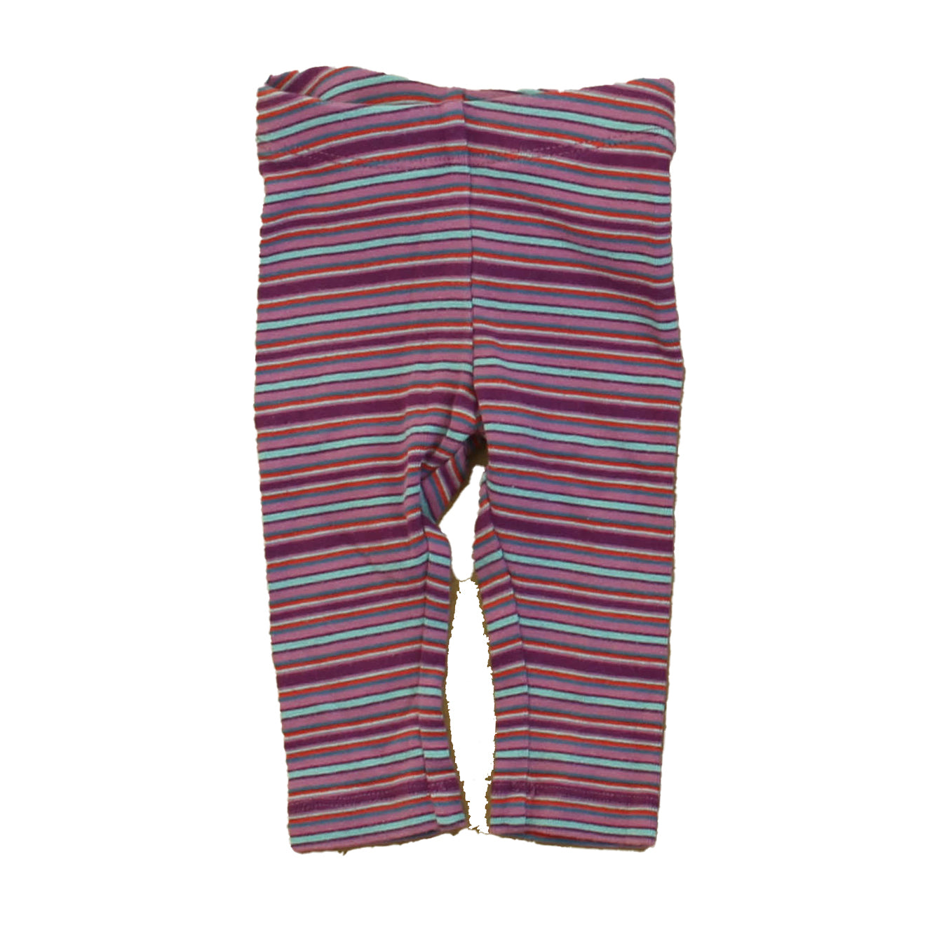 Tea Girls Purple Stripe Leggings Size: 6-12 Months Purple Stripe