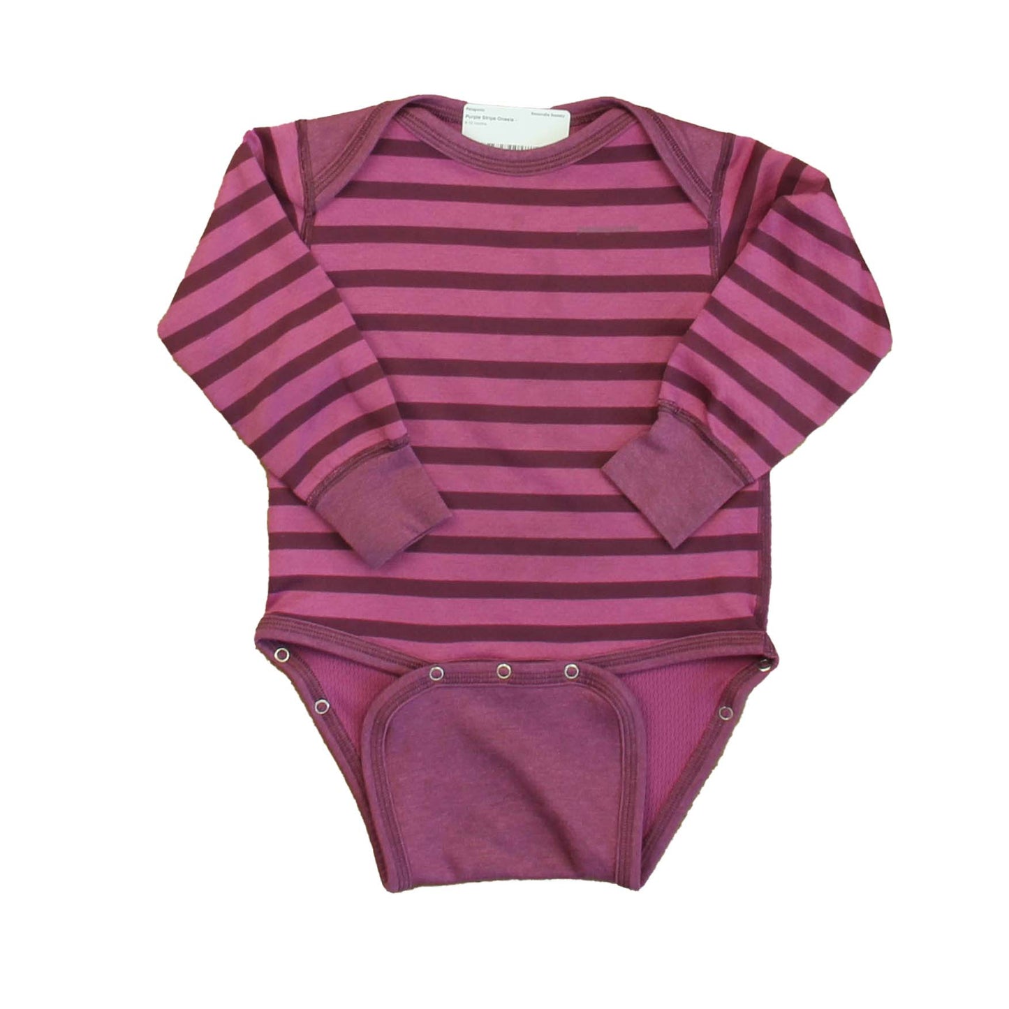 Patagonia Girls Purple Stripe Onesie Size: 12 Months