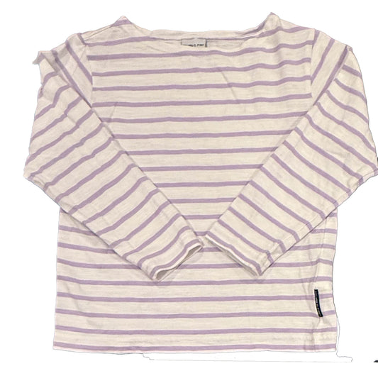 Polarn O Pyret Girls Purple Stripe Long Sleeve T-Shirt Size: 3-4T Purple Stripe