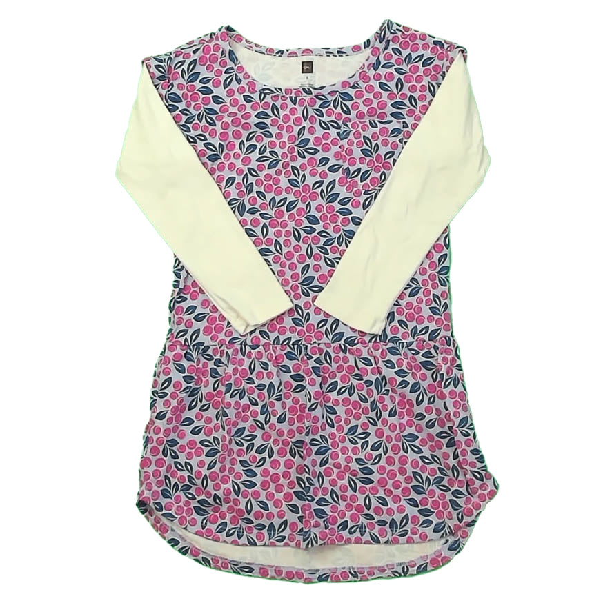 Tea Collection Girls Purple | Teal Dress Size: 5T Purple | Teal