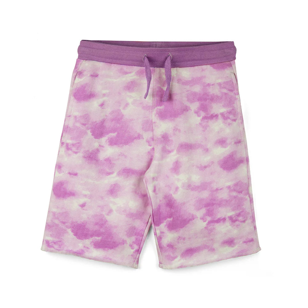 Mightly Girls Purple Tie Dye Shorts Size: 6-14 Years Purple Tie Dye