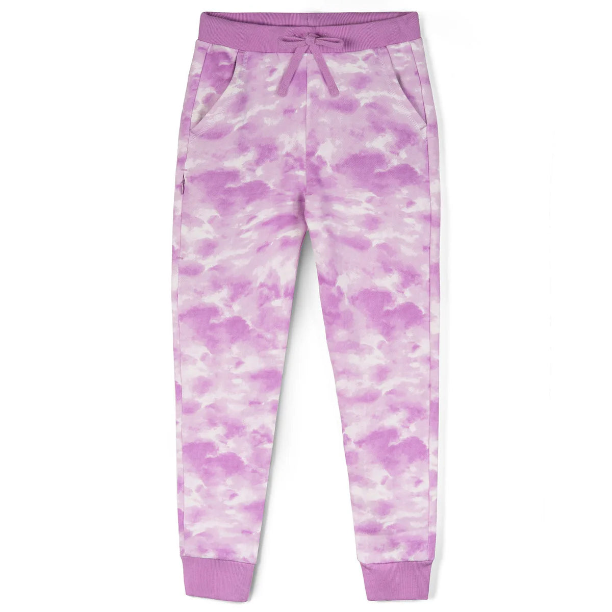 Mightly Girls Purple Tie Dye Casual Pants Size: 6-14 Years Purple Tie Dye