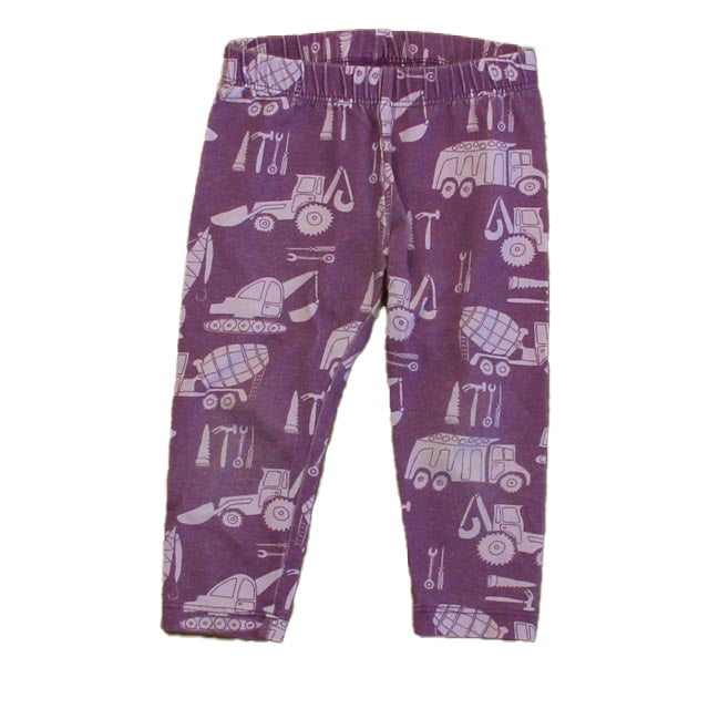 Piccolina Girls Purple Trucks Leggings Size: 2T