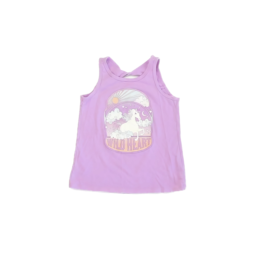 Jumping Beans Girls Purple Unicorn Tank Top Size: 7 Years Purple Unicorn