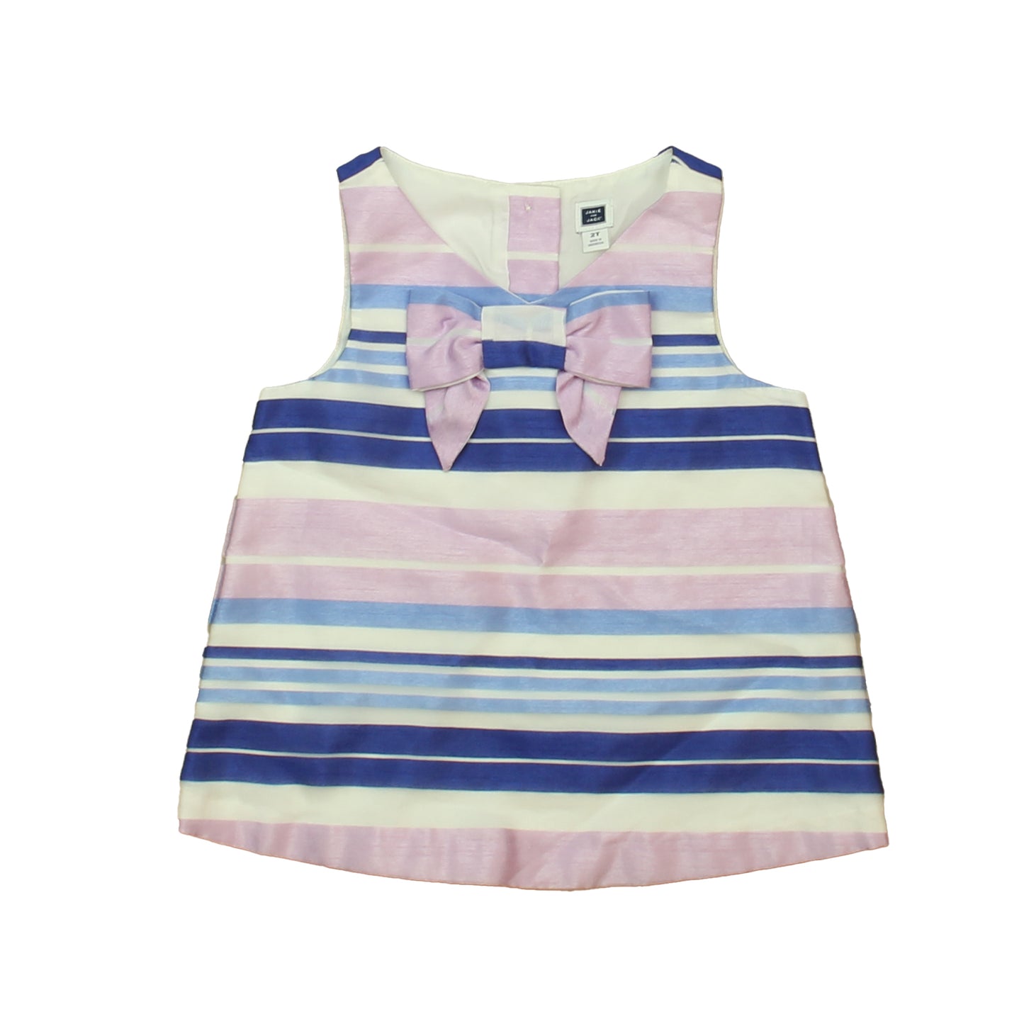 Janie and Jack Girls Purple | White | Blue Blouse Size: 2T Purple | White | Blue