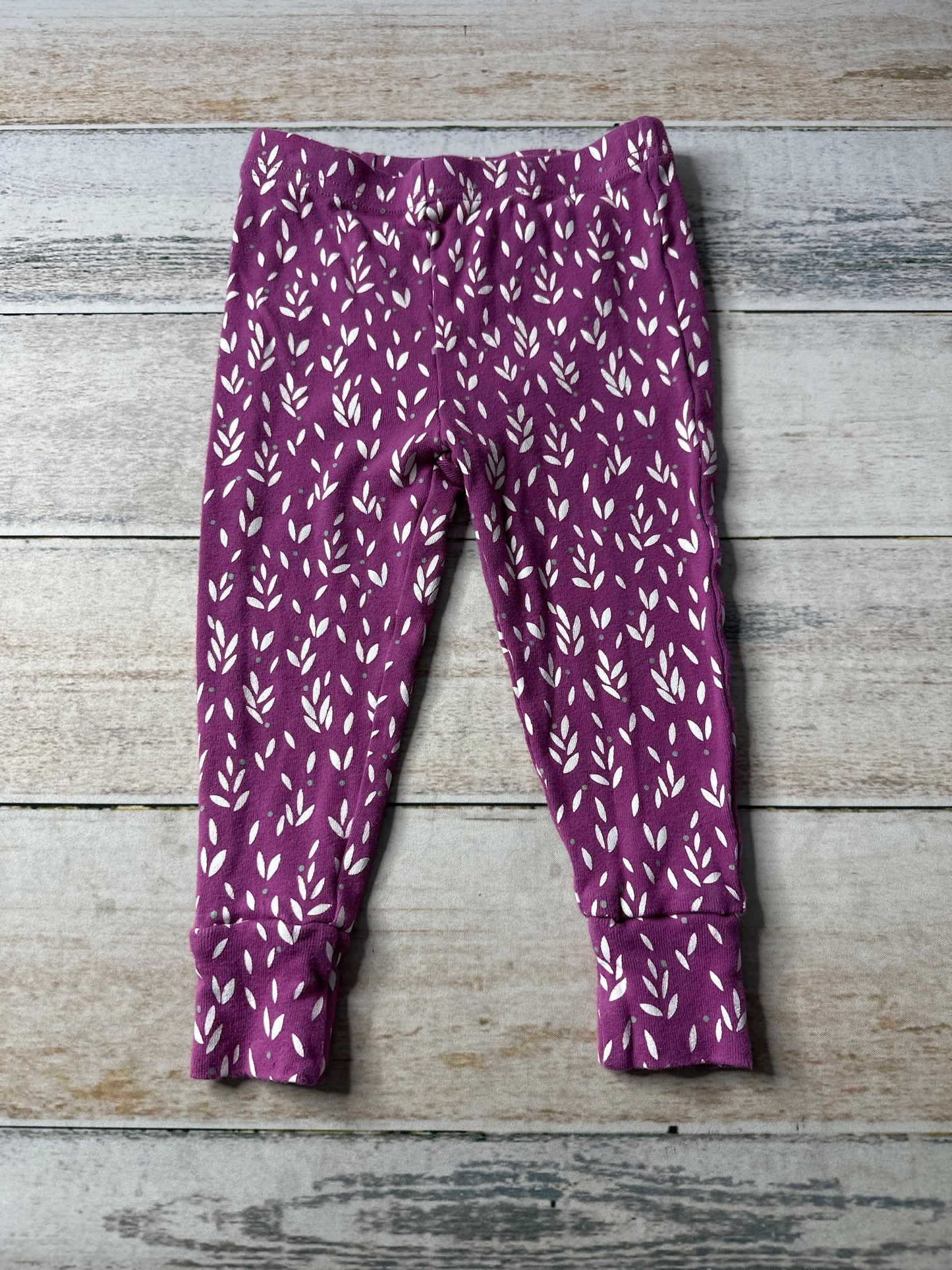 Oliver & Rain Girls purple | White | Flowers Pajamas Size: 24 months purple | White | Flowers