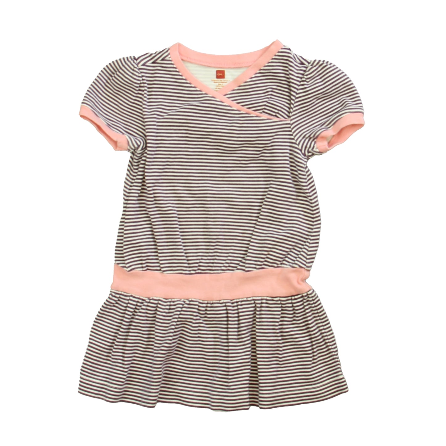Tea Girls Purple | White | Pink Dress Size: 2T Purple | White | Pink